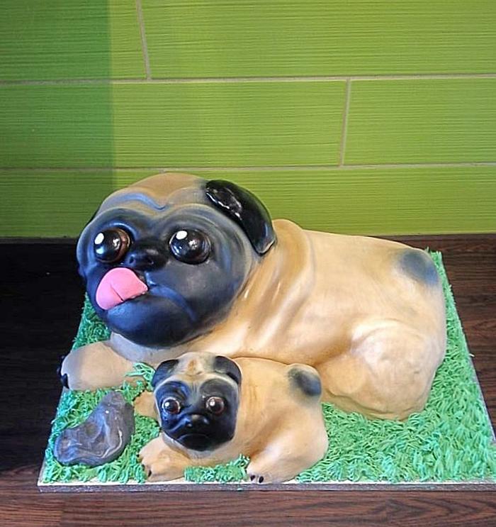 Pugs cake