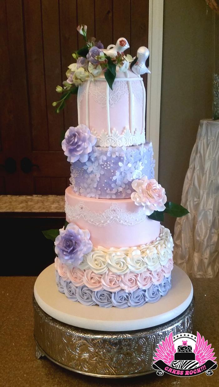 Blush and Lavender Birdcage Wedding