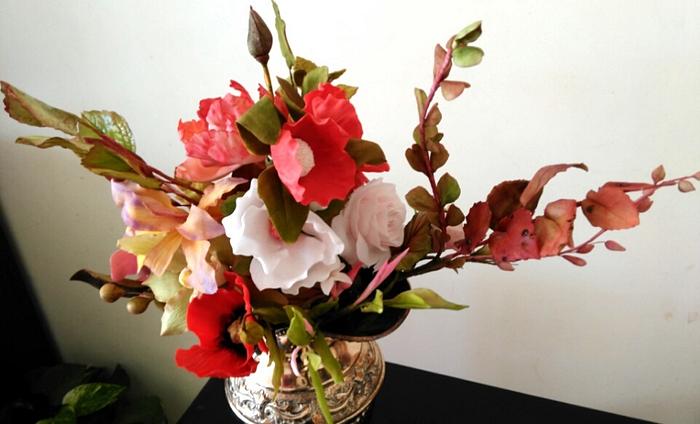 Gumpaste Flower arrangement 
