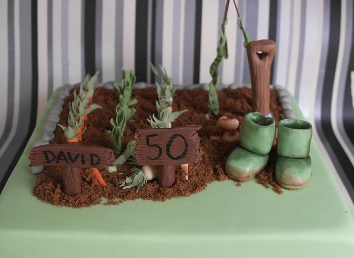 Vegetable patch cake