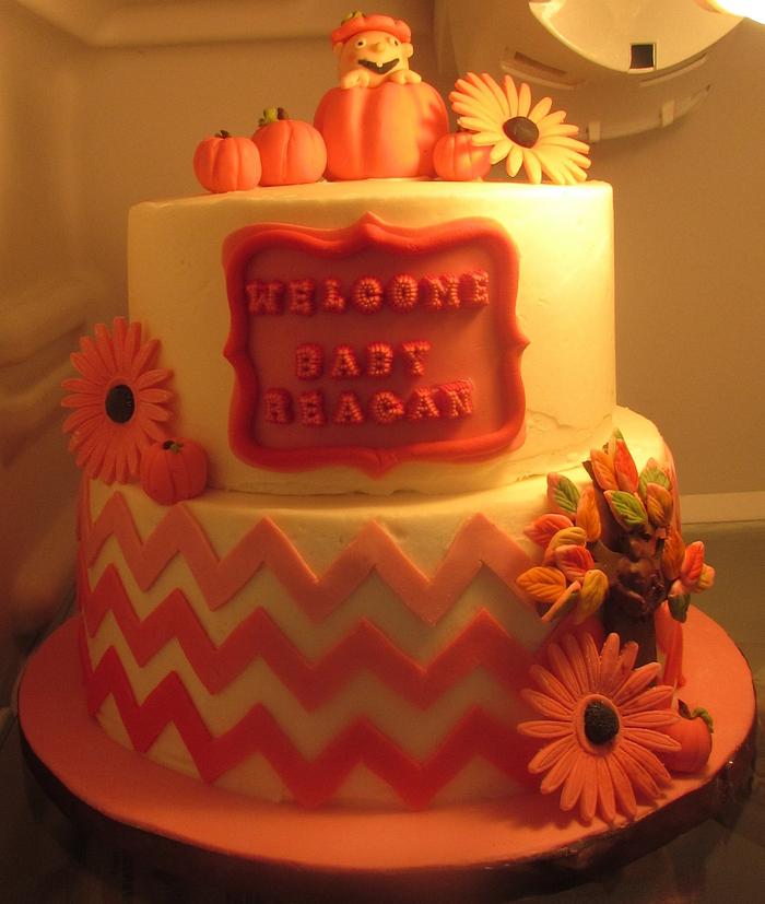 Pink Fall baby shower girl