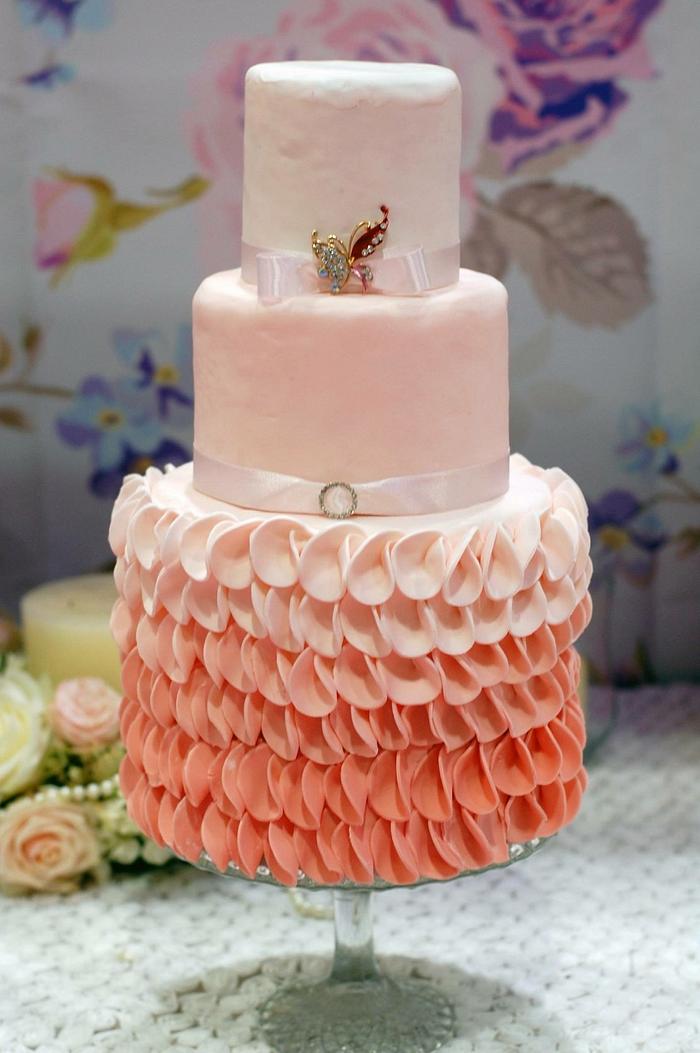 Wedding pink Cake 
