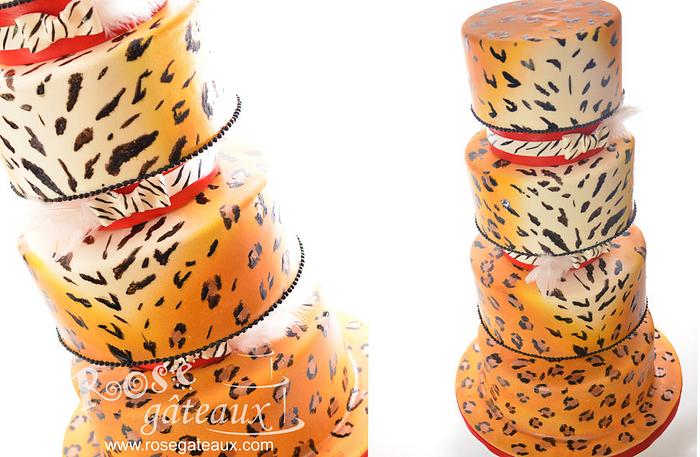 Gâteau de mariage léopard/ Wedding cake leopard