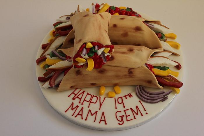 Chicken Fajita Birthday Cake!!