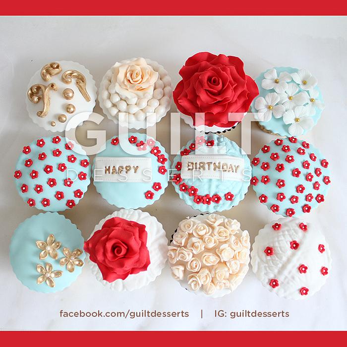 Pretty Birthday Cupcakes