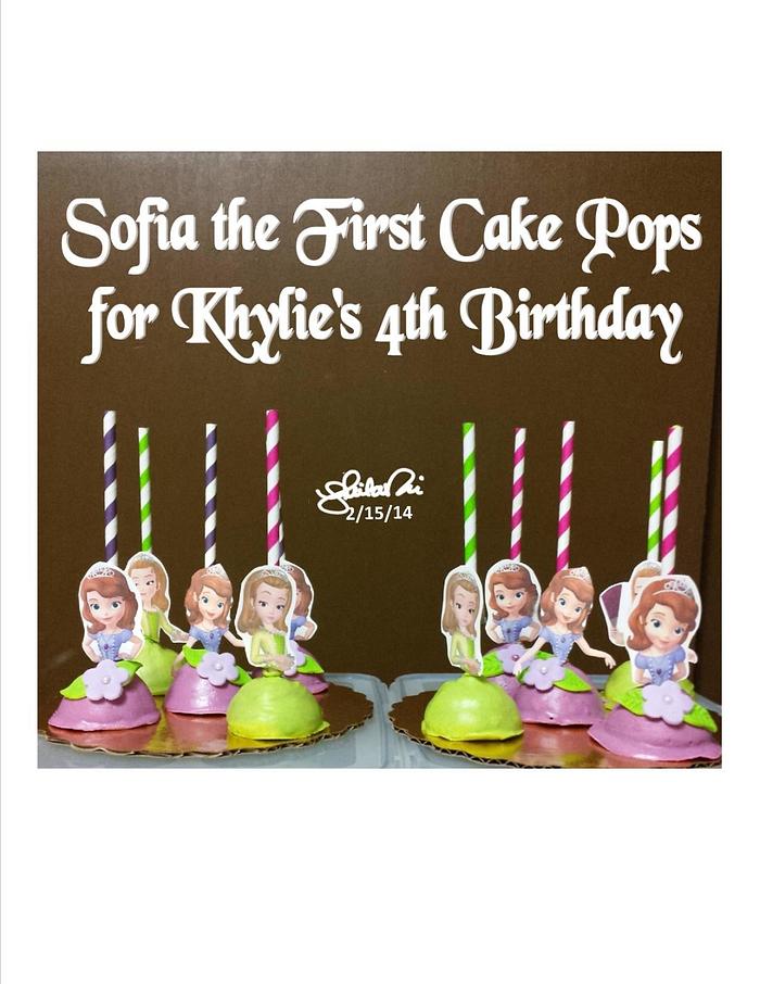 Sofia the First Cake Pops 2.15.14