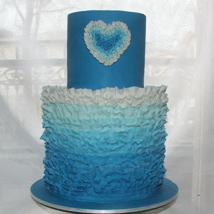 Ruffled Wedding cake