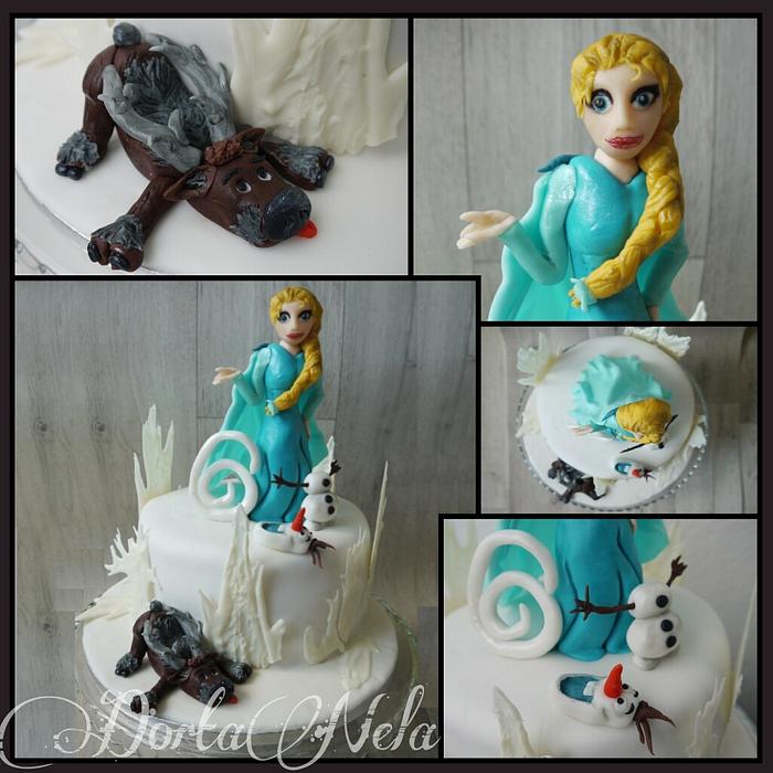 Frozen Cake - Elsa, Olaf and Sven