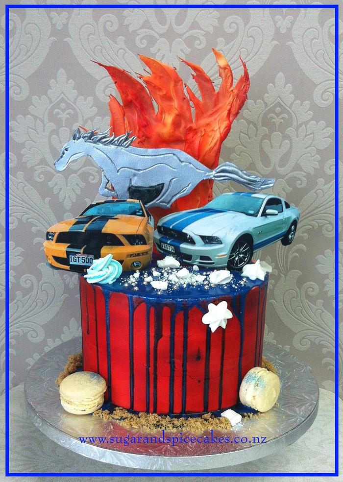 Mustang Drip Cake