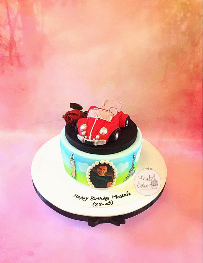 Red Volks Wagen Cake 🚘🌹