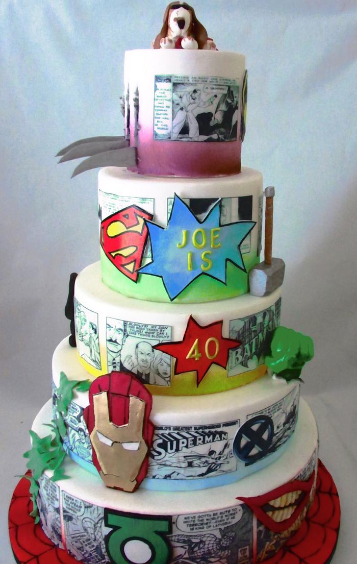 Heroes and villains cake