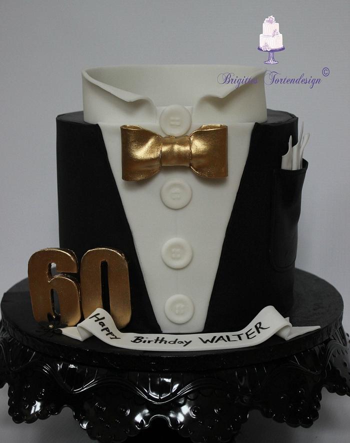 Dress suit cake 60. Birthday 