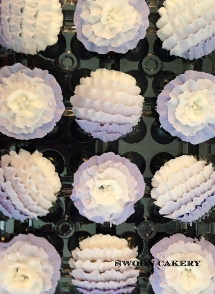 Purple Ruffle Cupcakes
