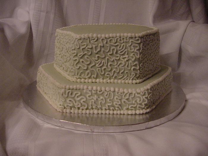 Cornelli Lace Birthday Cake