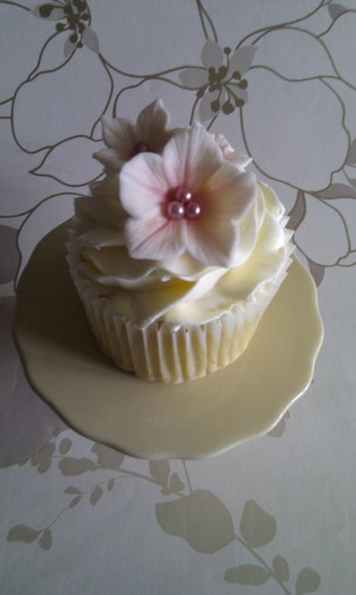 Flower topped cupcake