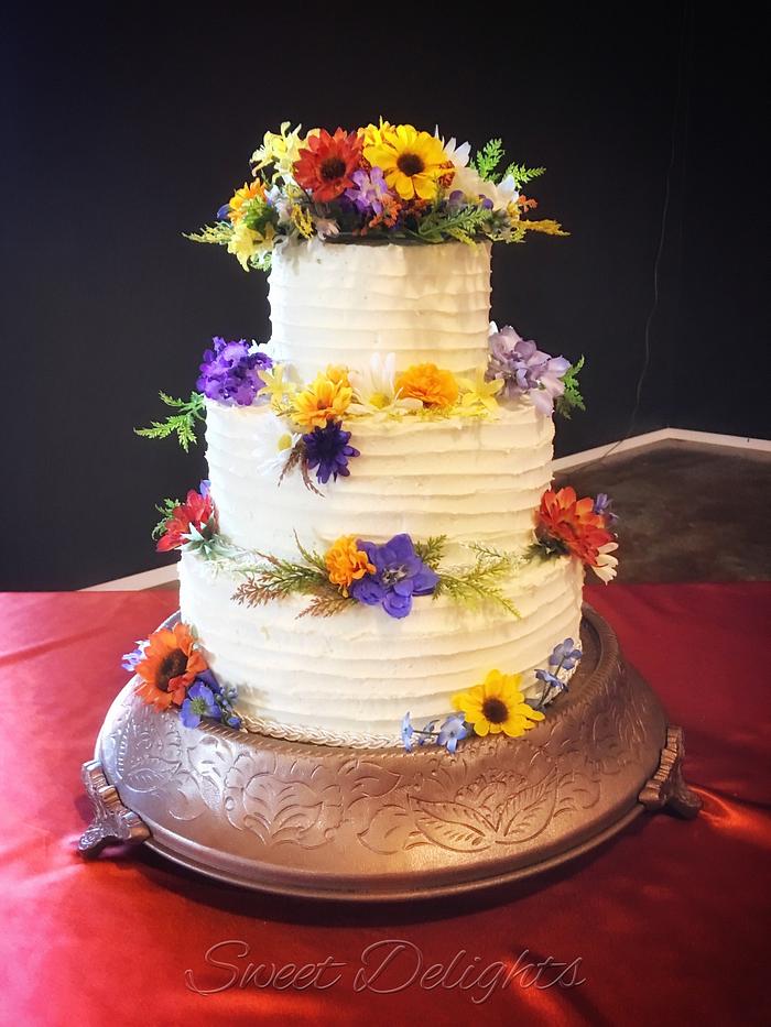 Rustic Bohemian Wedding Cake 