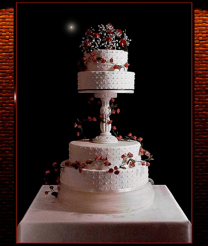 Simple 4 Tiered wedding cake