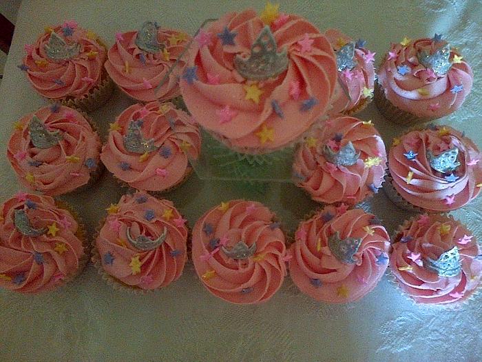 'Princess party cupcakes 