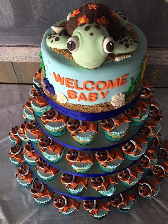 Nemo baby shower - Decorated Cake by Denise Makes Cakes - CakesDecor