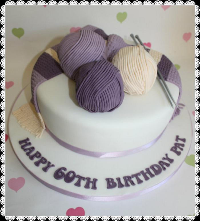 60th Birthday Kintting Cake