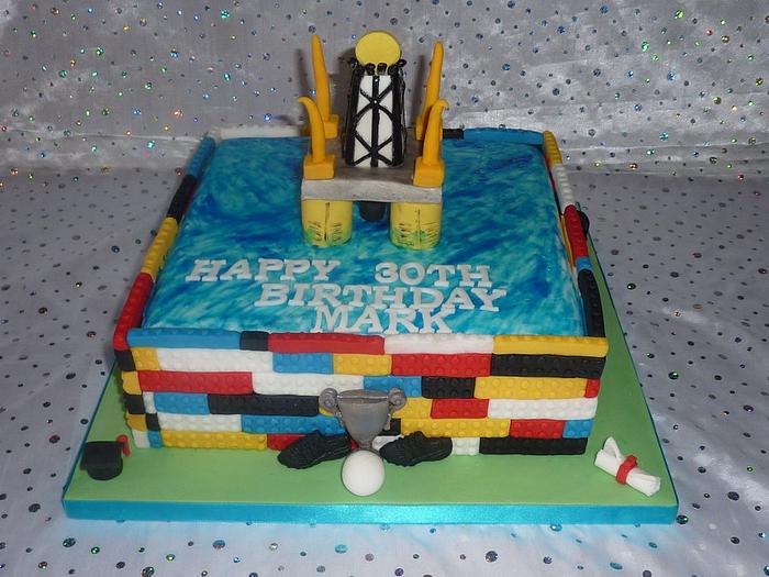A Sporting theme cake with a bit of a twist.. 