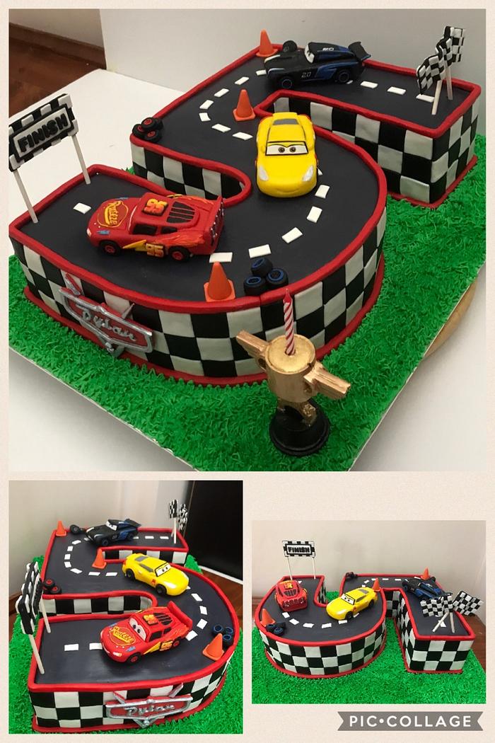 Cars 3 race track cake