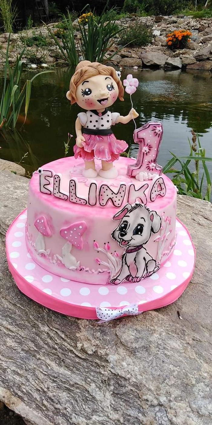 Cute cake for girls
