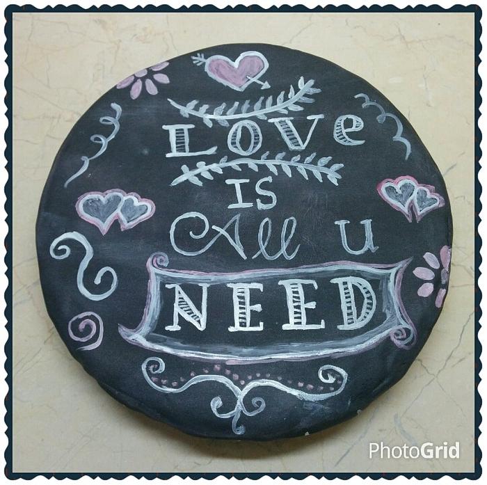 Chalkboard cake