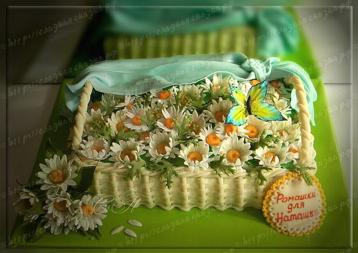 Cake "Basket of Flowers"