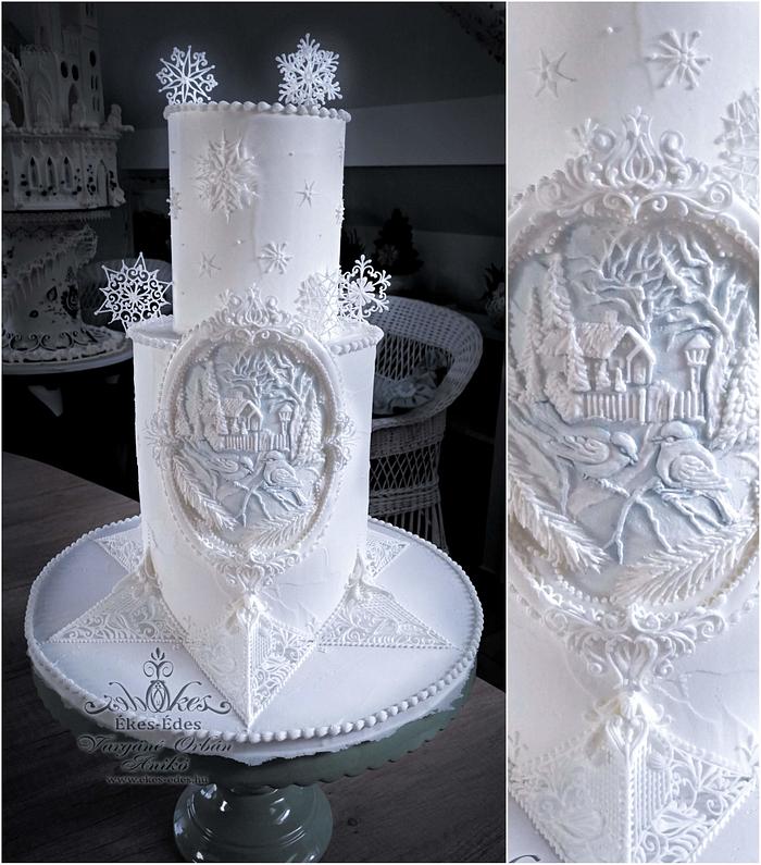 Royal Icing Winter Cake