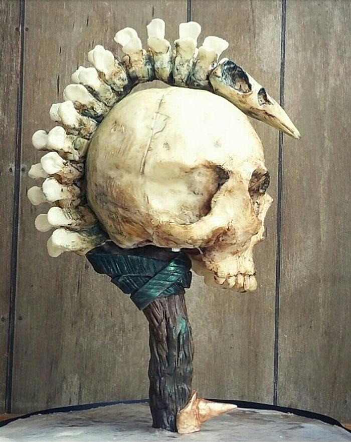 Skull staff