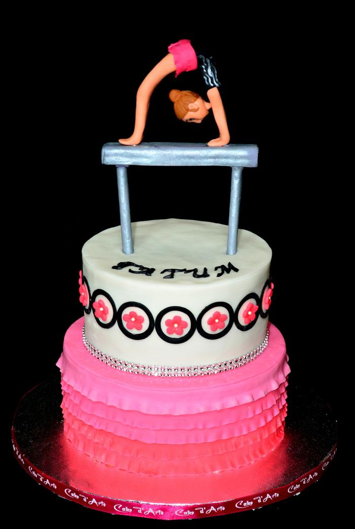 Birthday cake for a lil gymnast!!