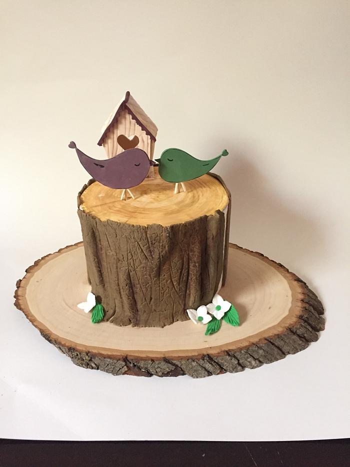 Tree bark cake 
