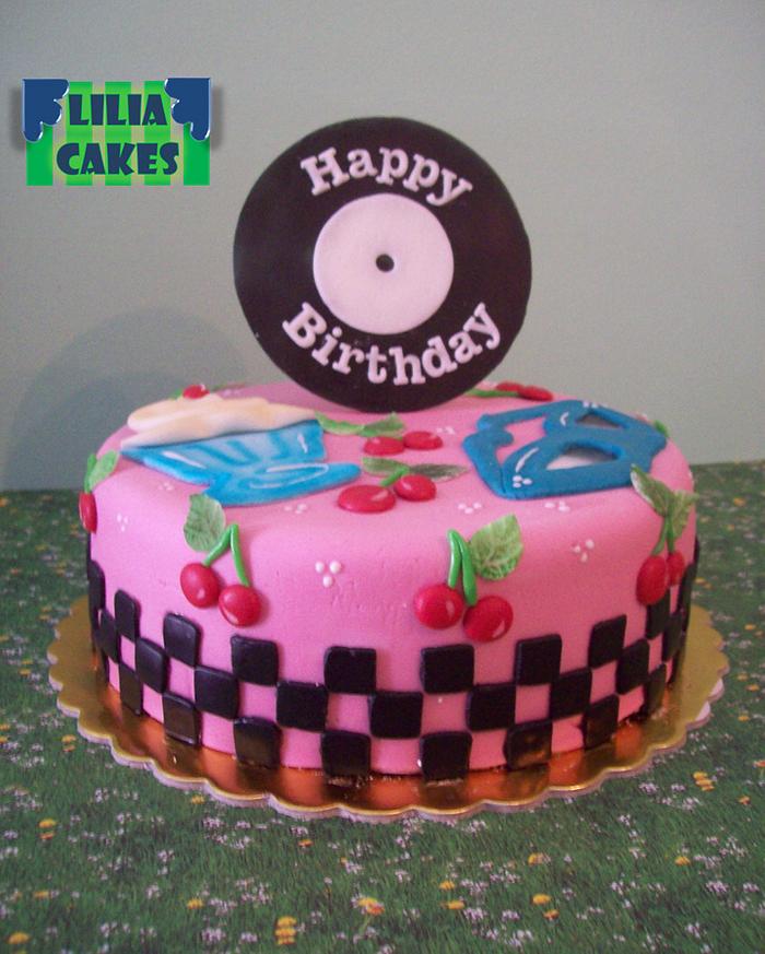 50s Theme Cake