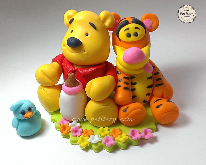 Baby Winnie the pooh cake topper 