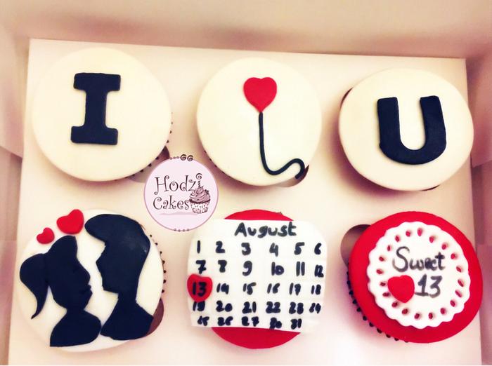 Romantic Birthday Cupcakes