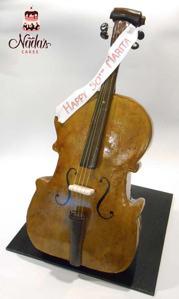 The Easiest Way to Make a Violin Cake {from 2 round cakes!} - Six Clever  Sisters