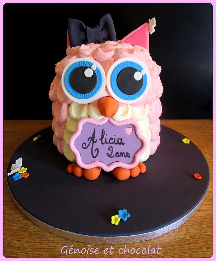Owl creamy cake