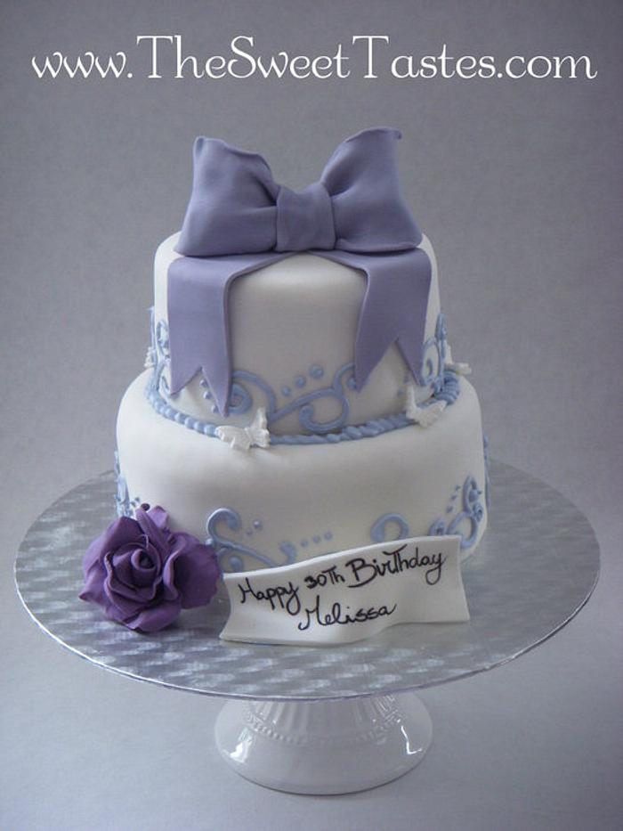 Purple and White cake 
