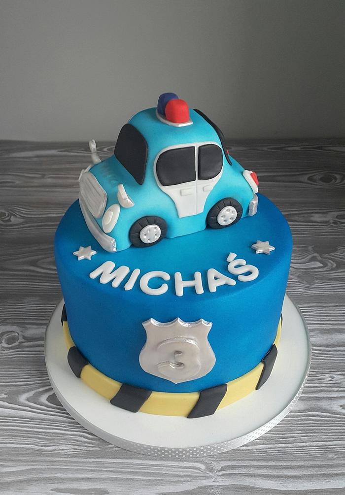 Police car birthday cake