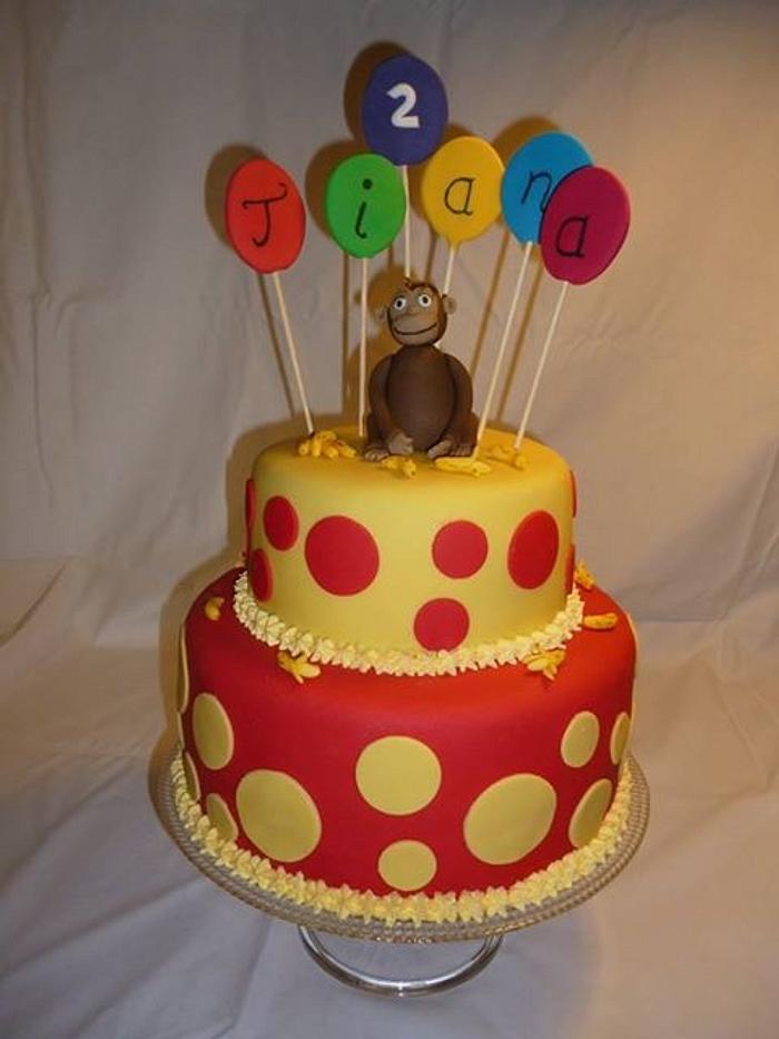 curious george inspired cake