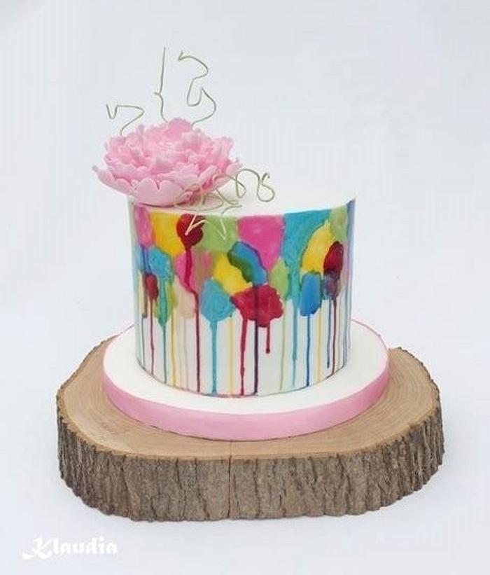  painted cake