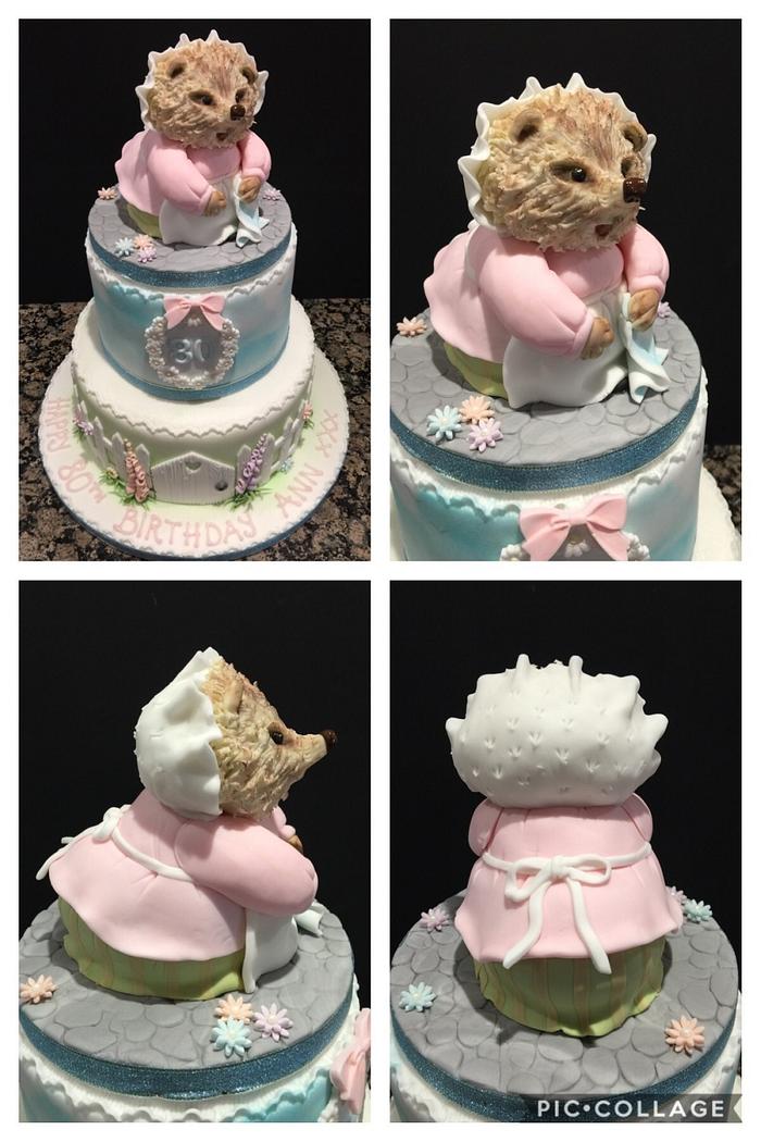 Mrs Tiggywinkle 80th birthday cake