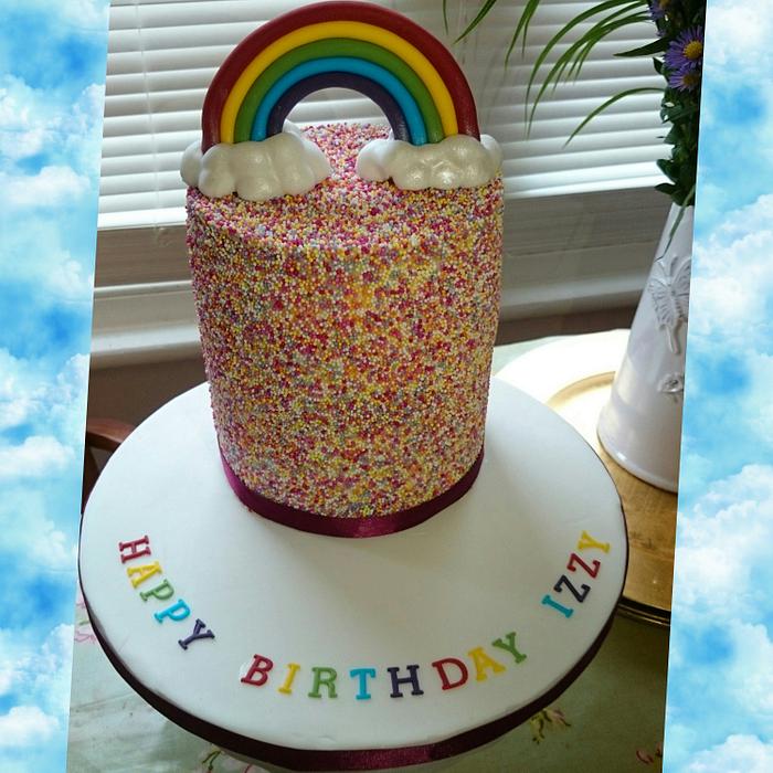 Fun rainbow cake