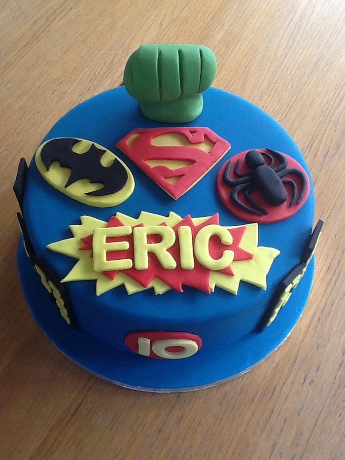 Marvel superhero cake