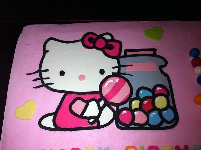 Hello Kitty Gumball cake