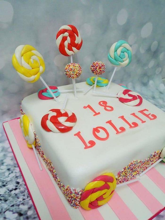 A sweet lolly cake