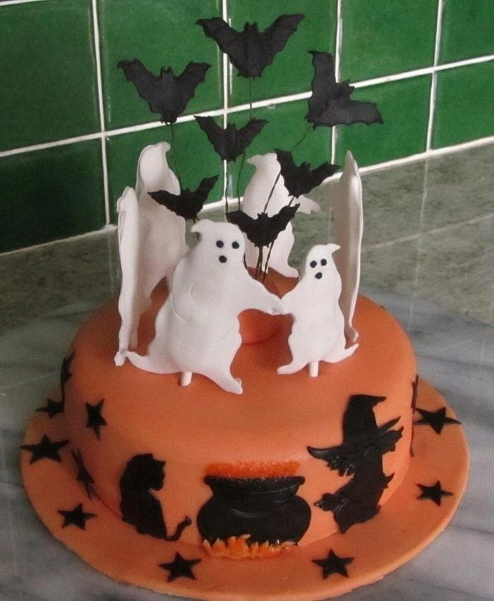 Spooky ghost cake