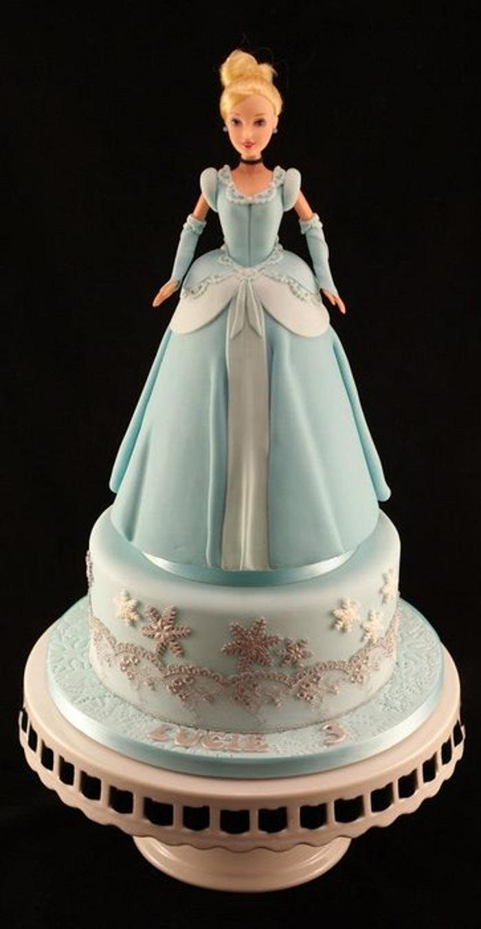 Cinderella Theme Cake in Blue by Creme Castle