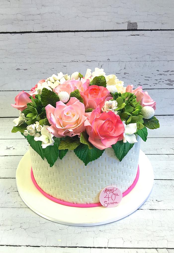 Flower Basket Cake 